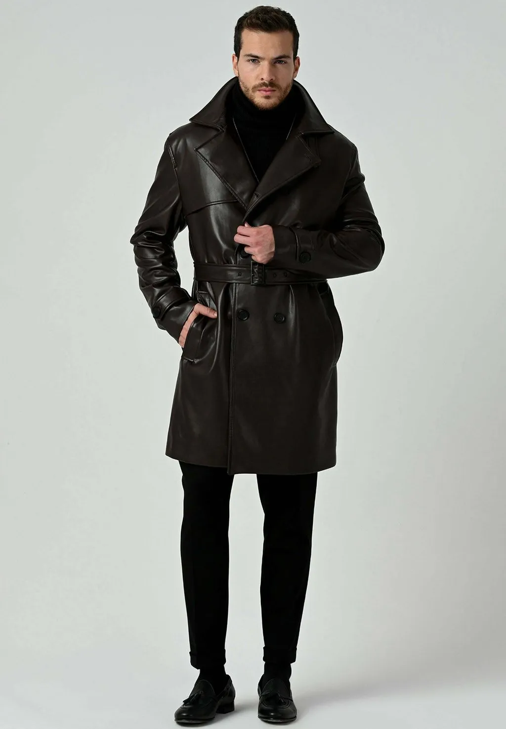 Antioch trench coat, brown