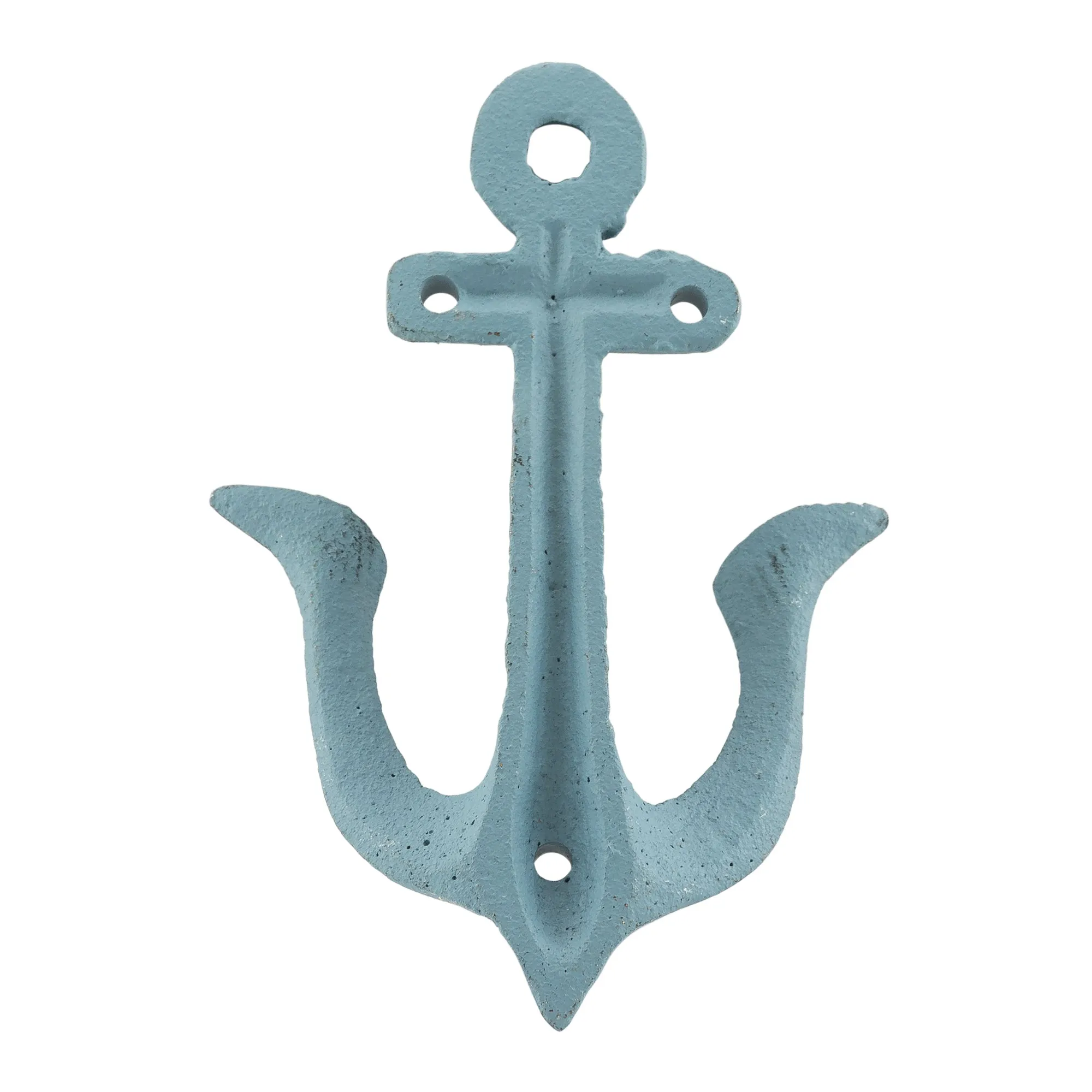 Antique Blue Cast Iron Anchor Wall Hook