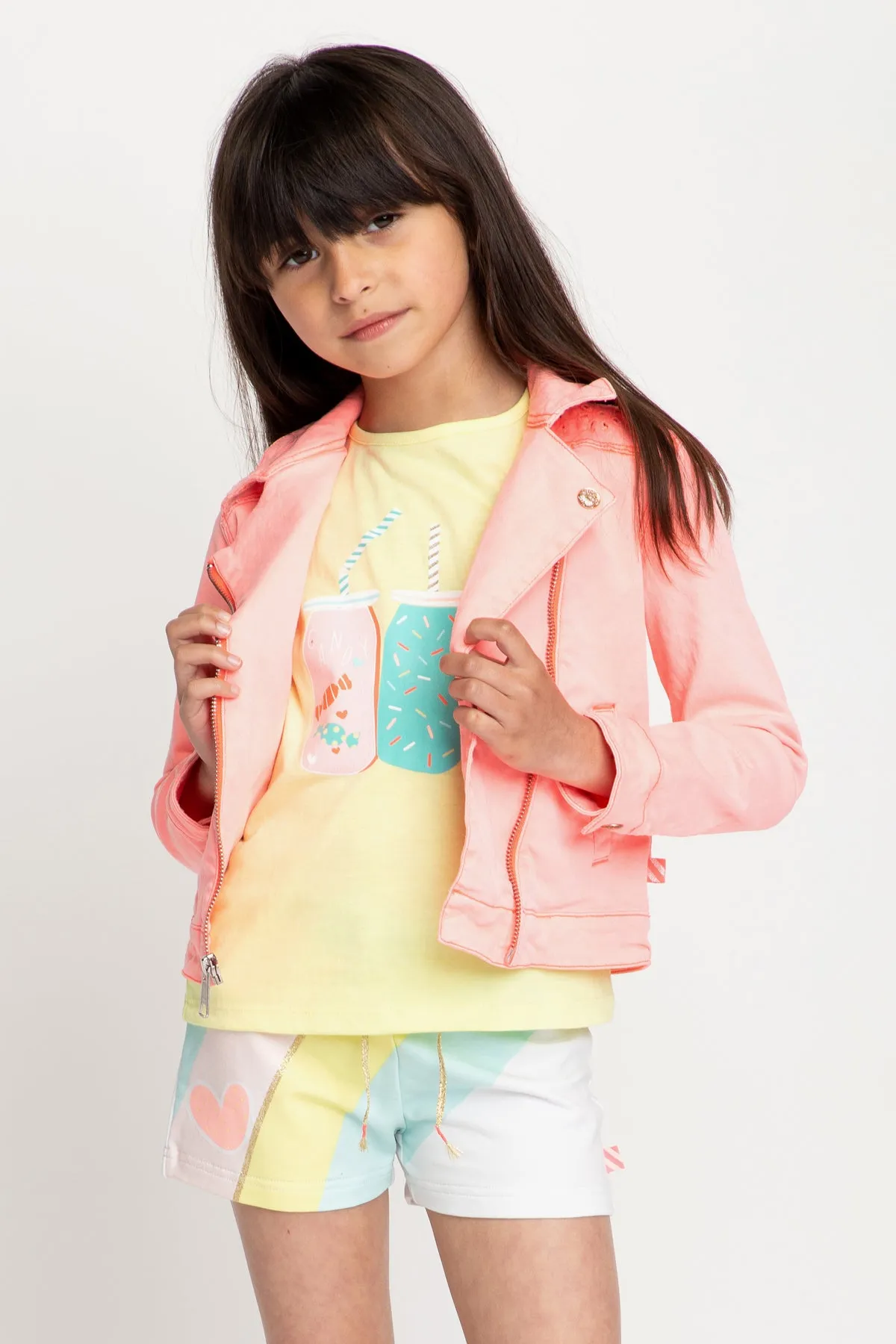 Billieblush Twill Girls Biker Jacket