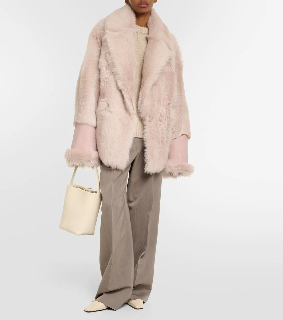 Blancha fur coat, beige