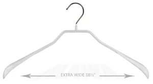 BodyForm, 46-L, Extra Wide Hanger, White