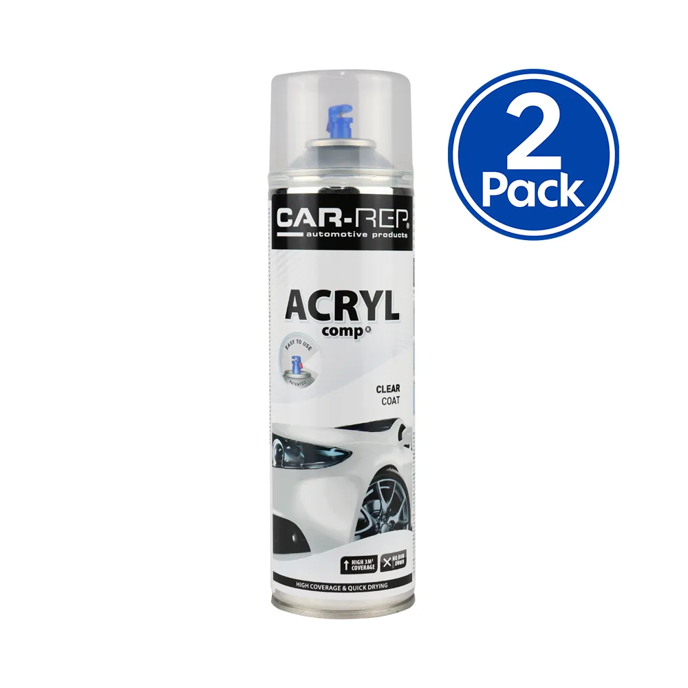 CAR-REP Automotive Acrylic Clear Coat 500ml x 2 Pack