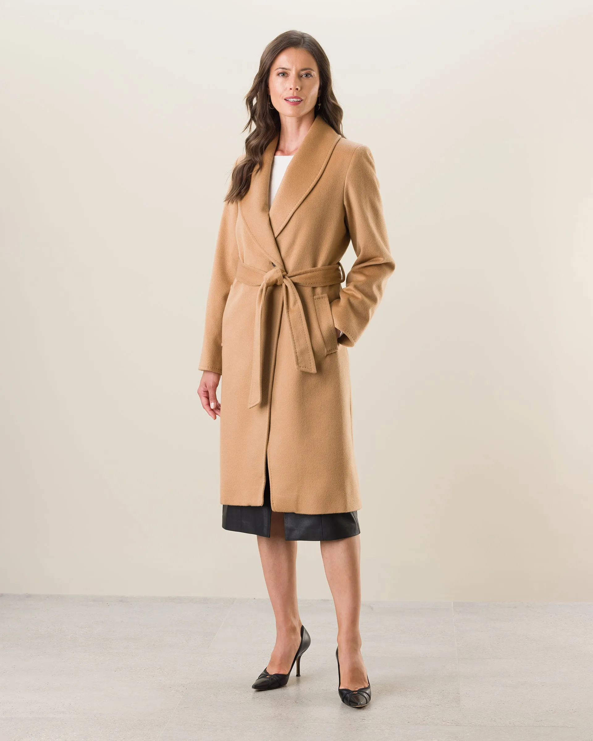 Carmela Belted Wrap Coat