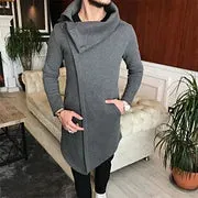 Casual Slanted Placket Coat