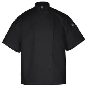 Chef Coat Black Short Sleeves, L