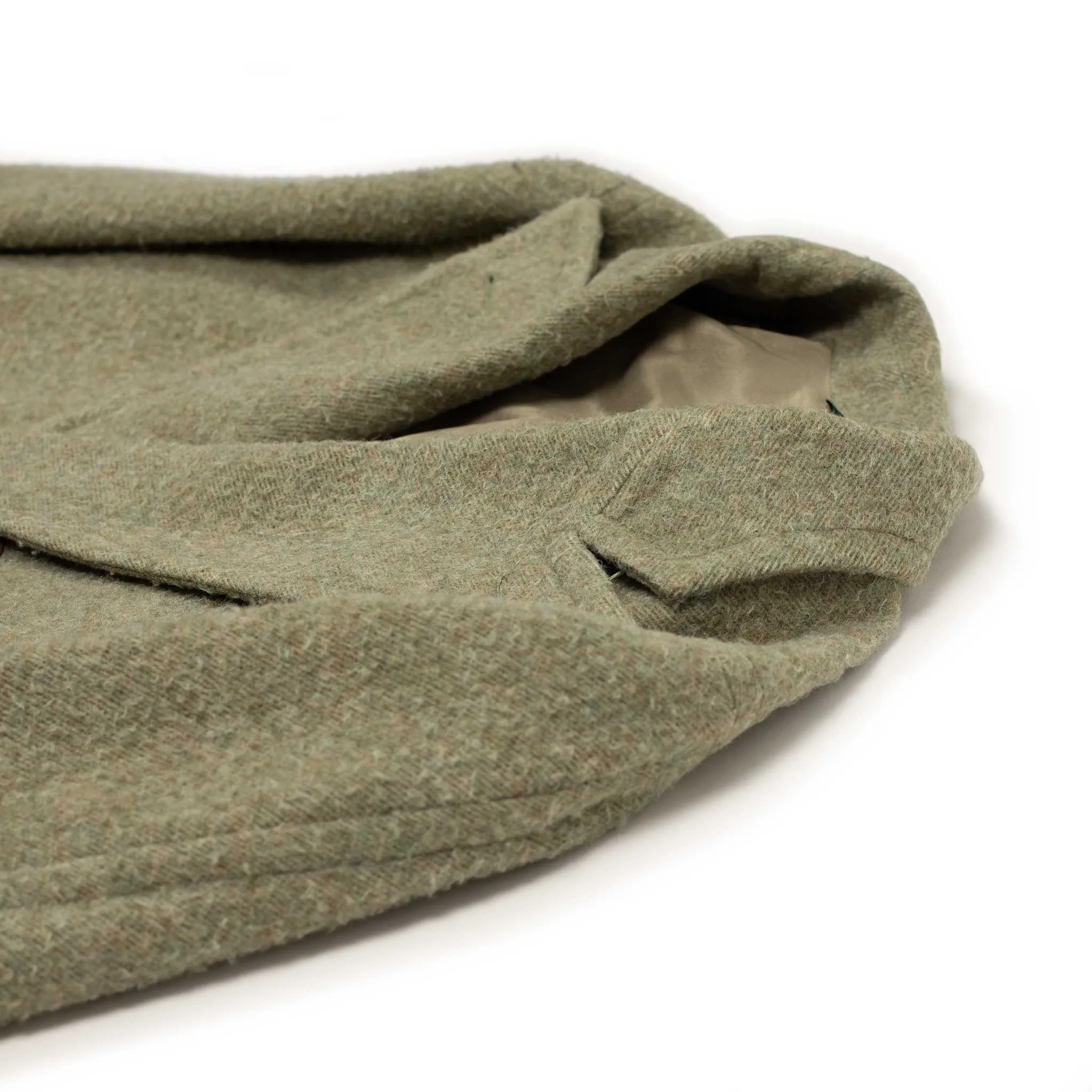 Exclusive Polo coat in sage green Lovat wool melange