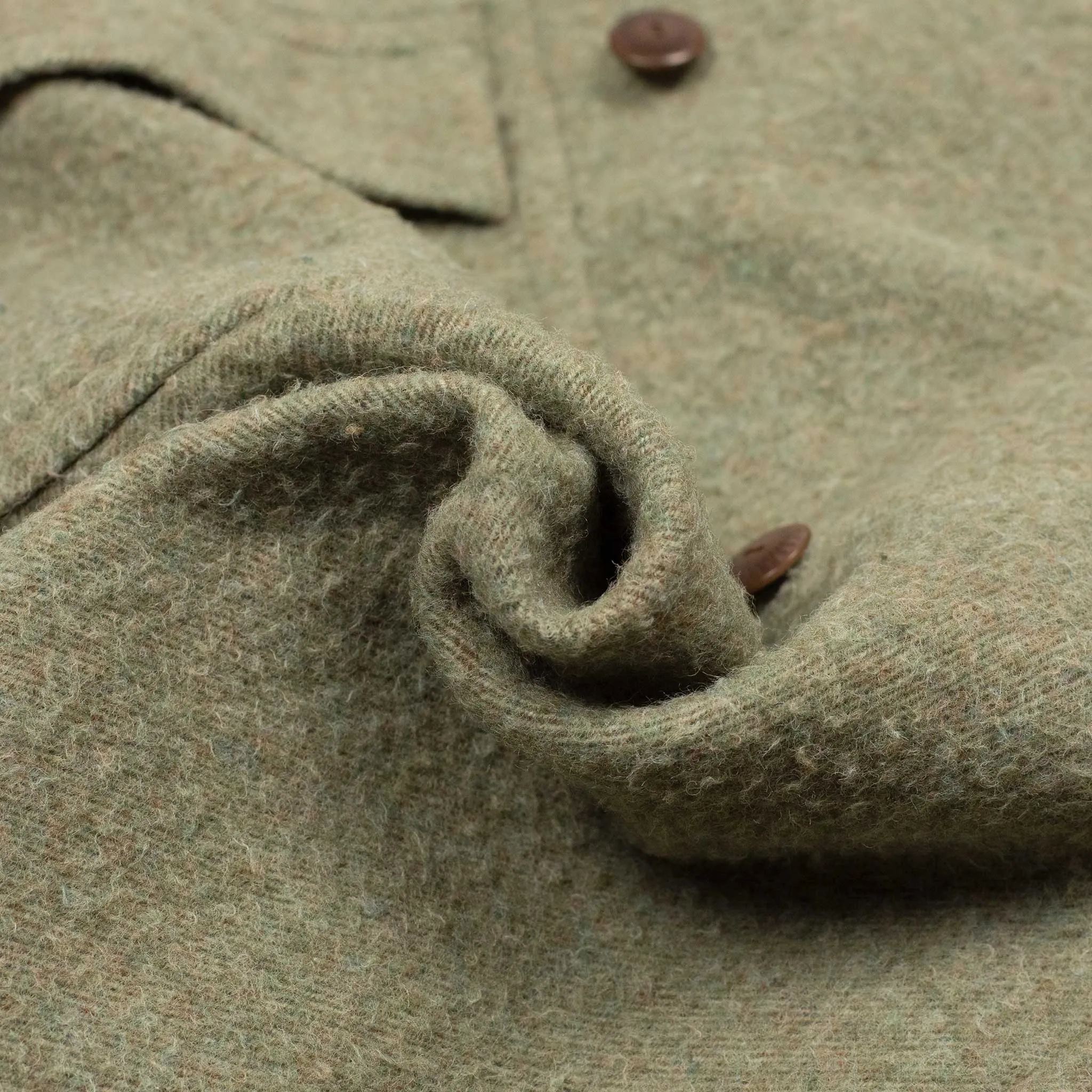 Exclusive Polo coat in sage green Lovat wool melange