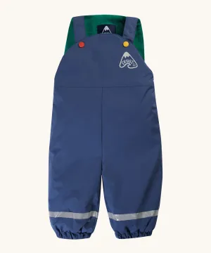 Frugi Little Waterproof Dungarees - Navy Blue