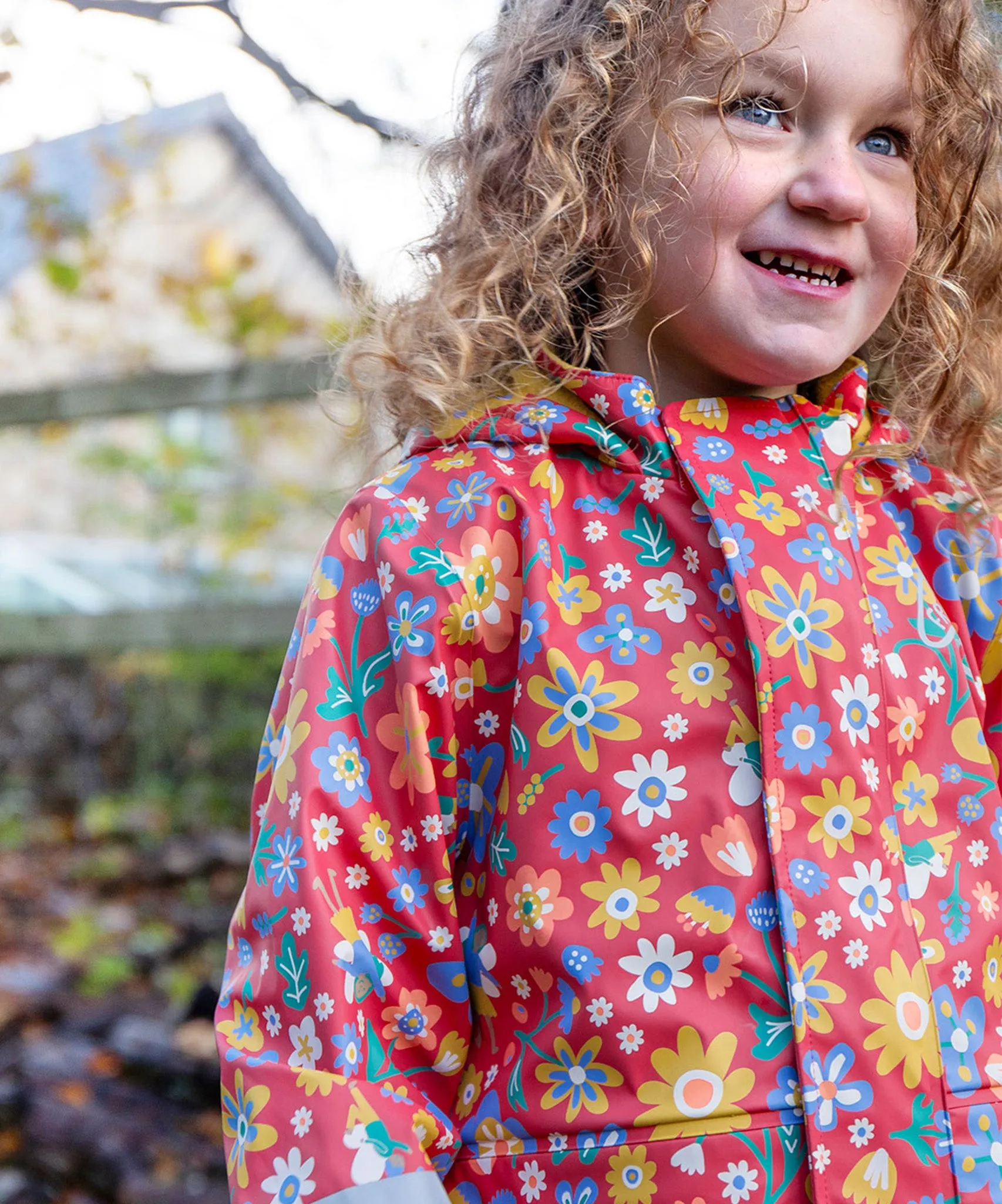 Frugi Puddle Buster Coat - Smell The Flowers