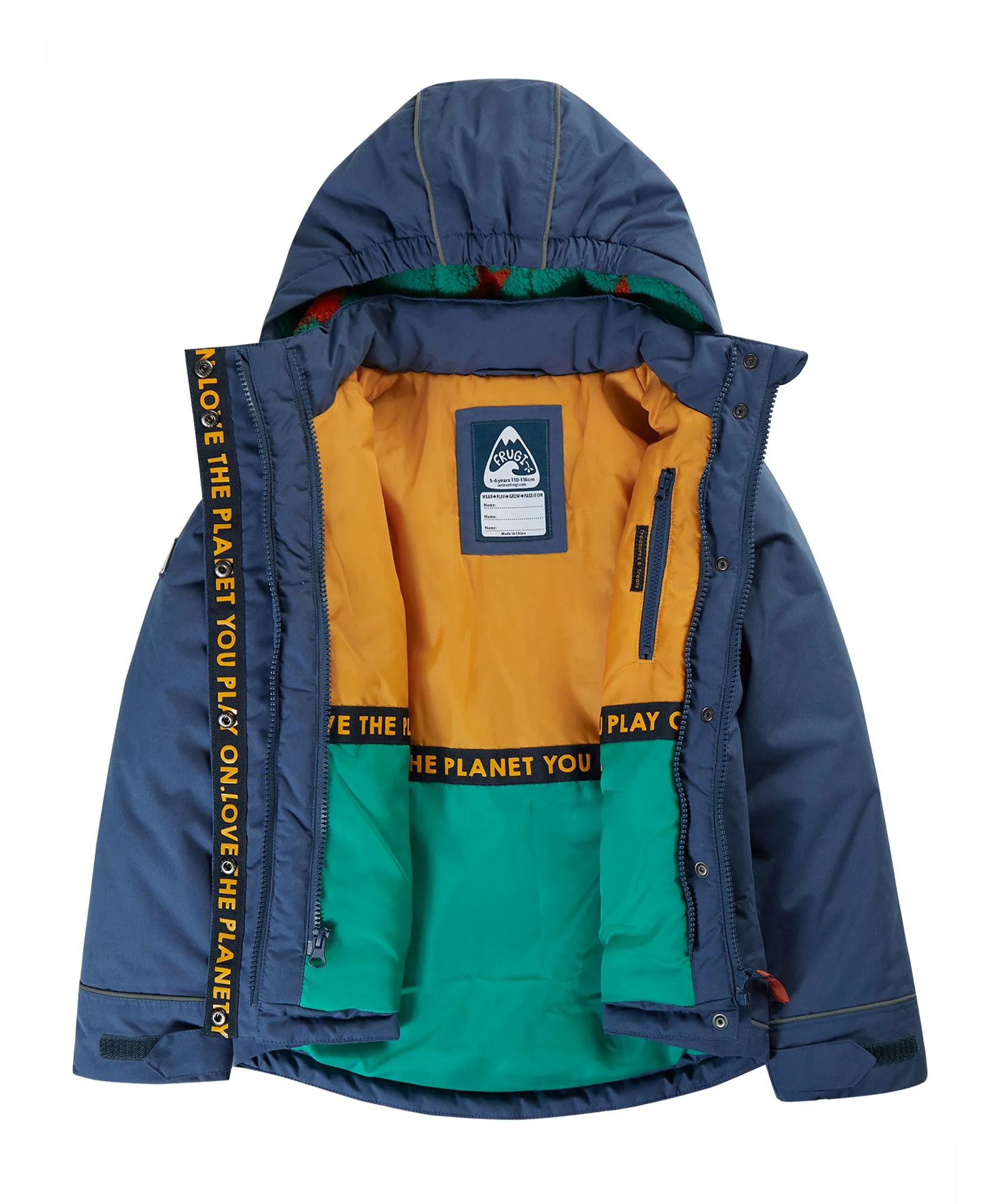 Frugi Rambler 3 in 1 Coat - Bonfire Stars/Navy Blue