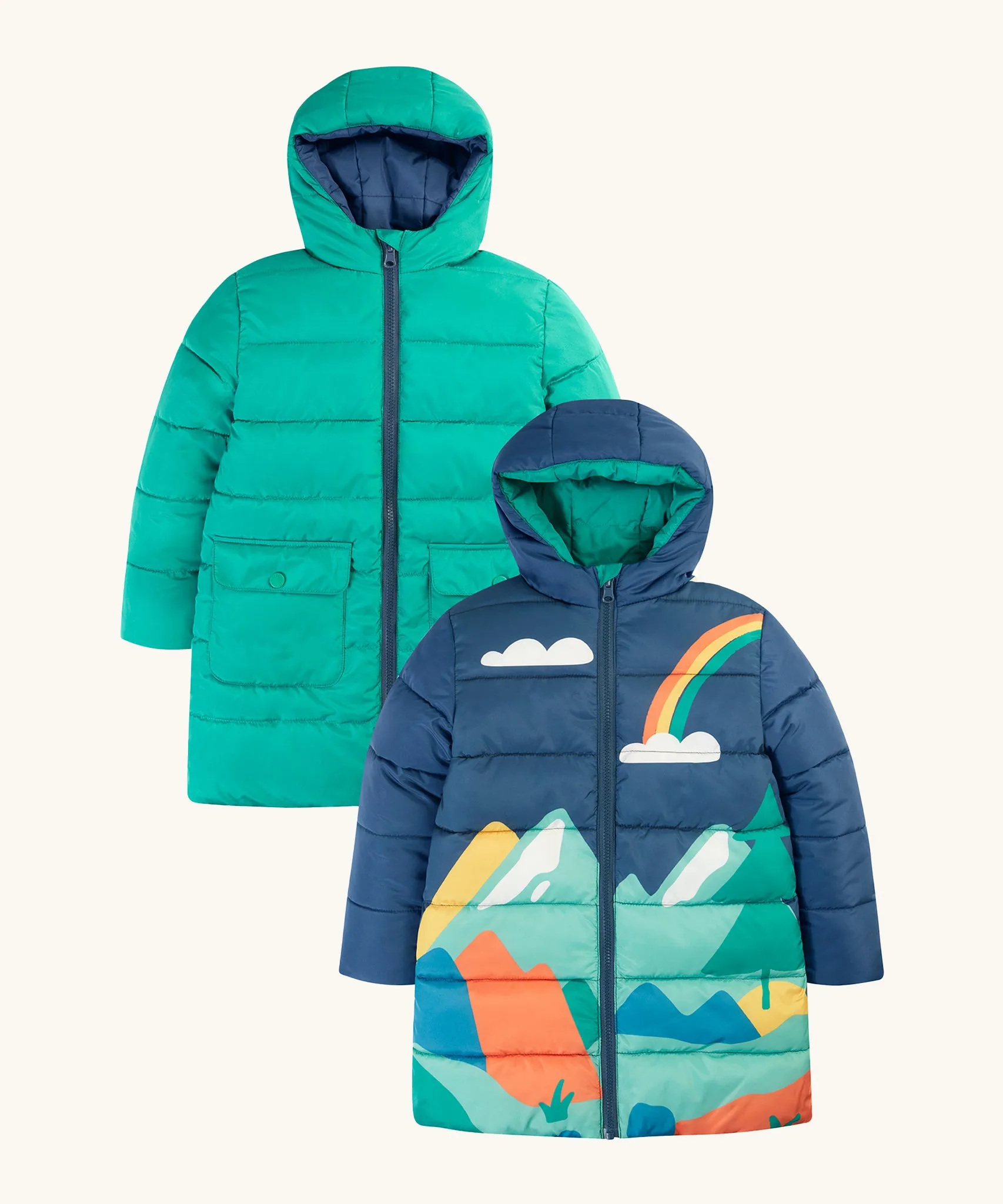 Frugi Reversible Toasty Terrain Jacket - Alpine View