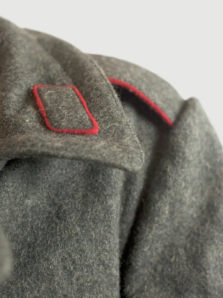 Grey Wool Greatcoat - Vintage Eastern Bloc era