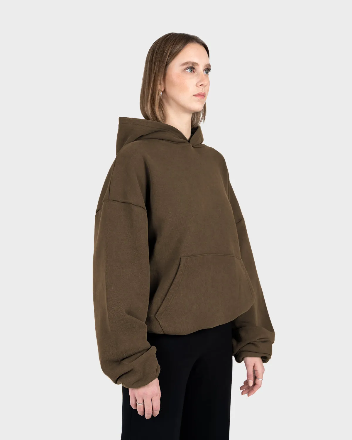 Heavy Oversized Hoodie Mokka (Stone Washed)