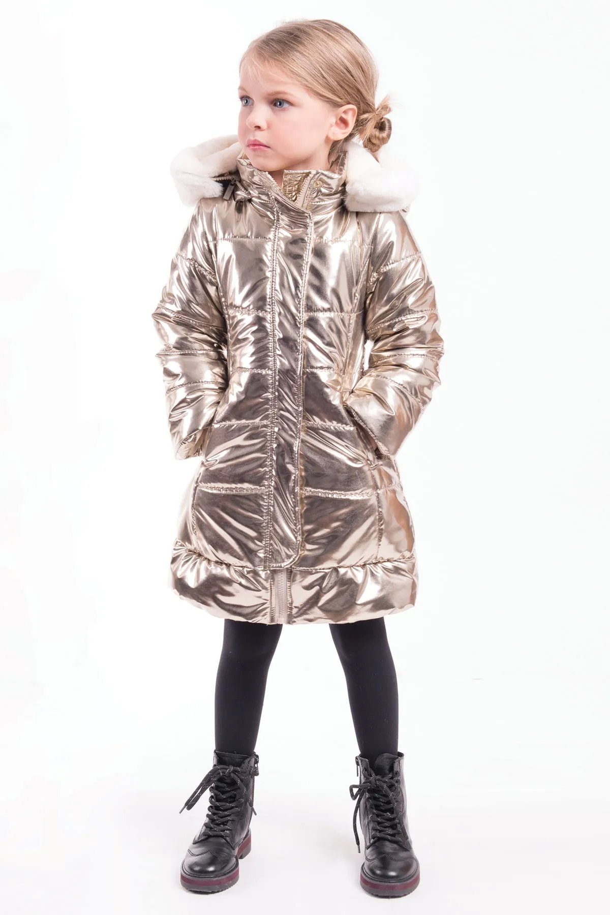 Imoga Vicky Girls Coat - Gold