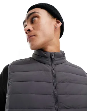 Jack & Jones Essentials Matte Charcoal Waistcoat