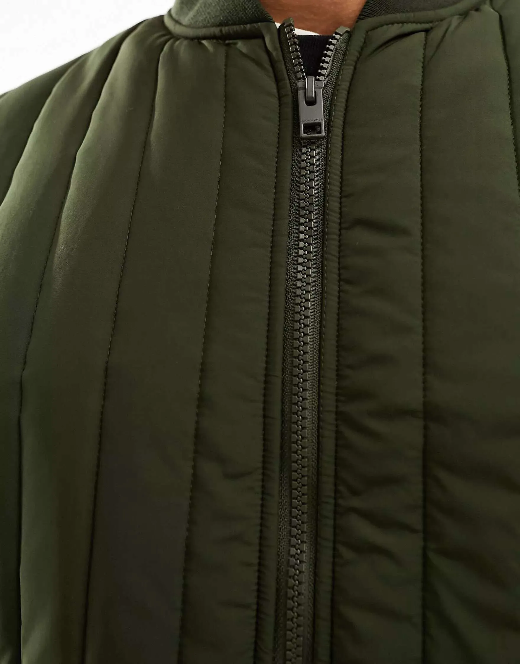 Jack & Jones Essentials Quilted Vest in Dark Green