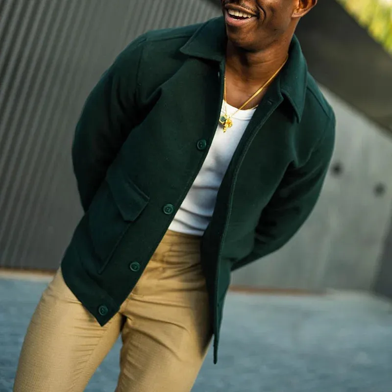 Leisure Cover Bag Dark Green Shirt Jacket