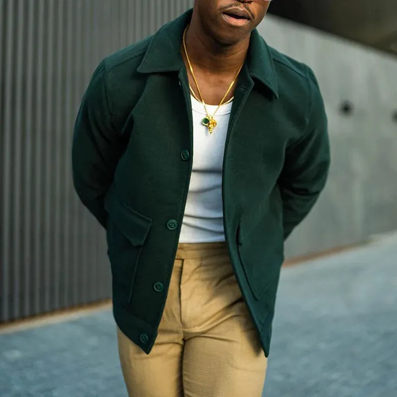 Leisure Cover Bag Dark Green Shirt Jacket