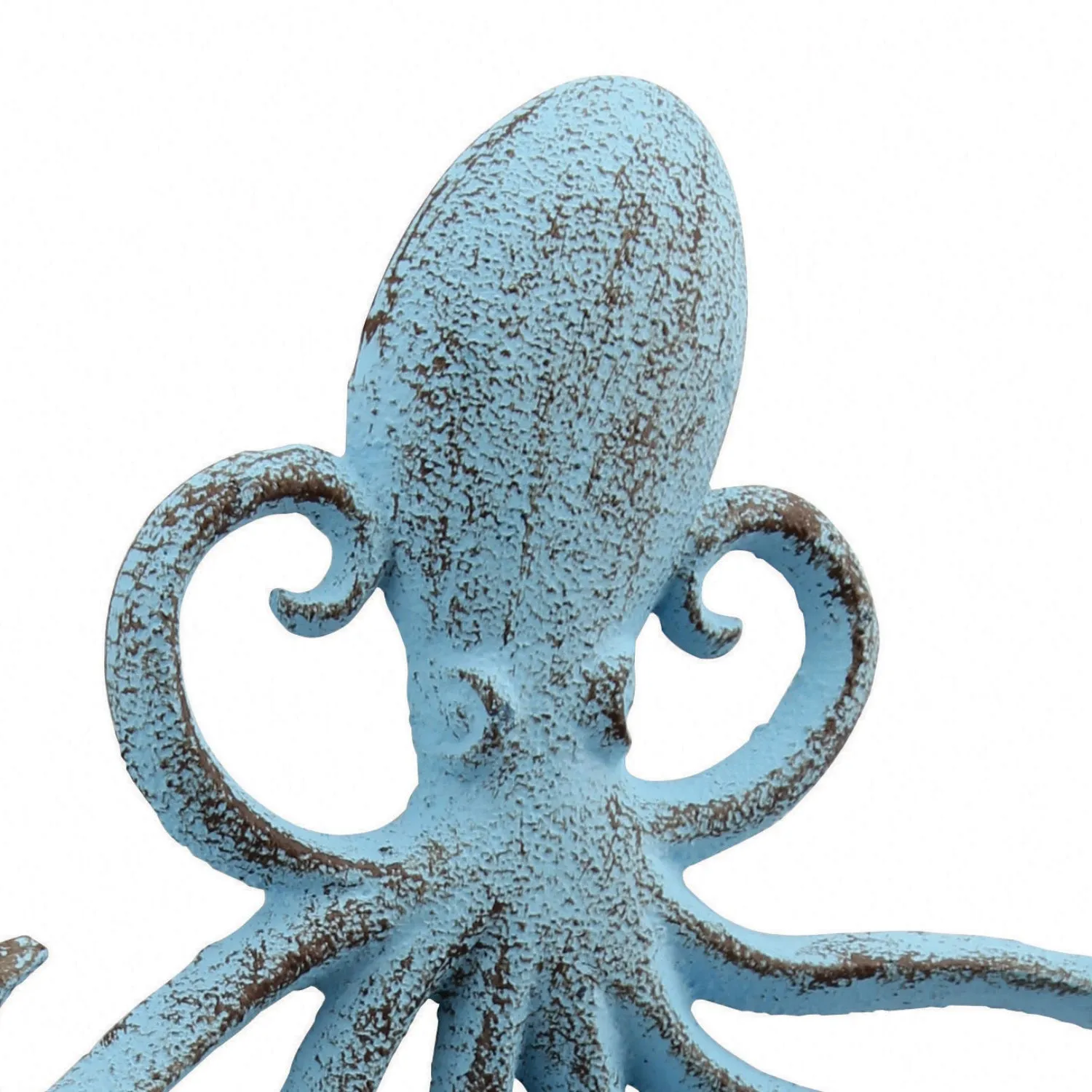 Light Blue Octopus Cast Iron Decorative Wall Hook (WS)