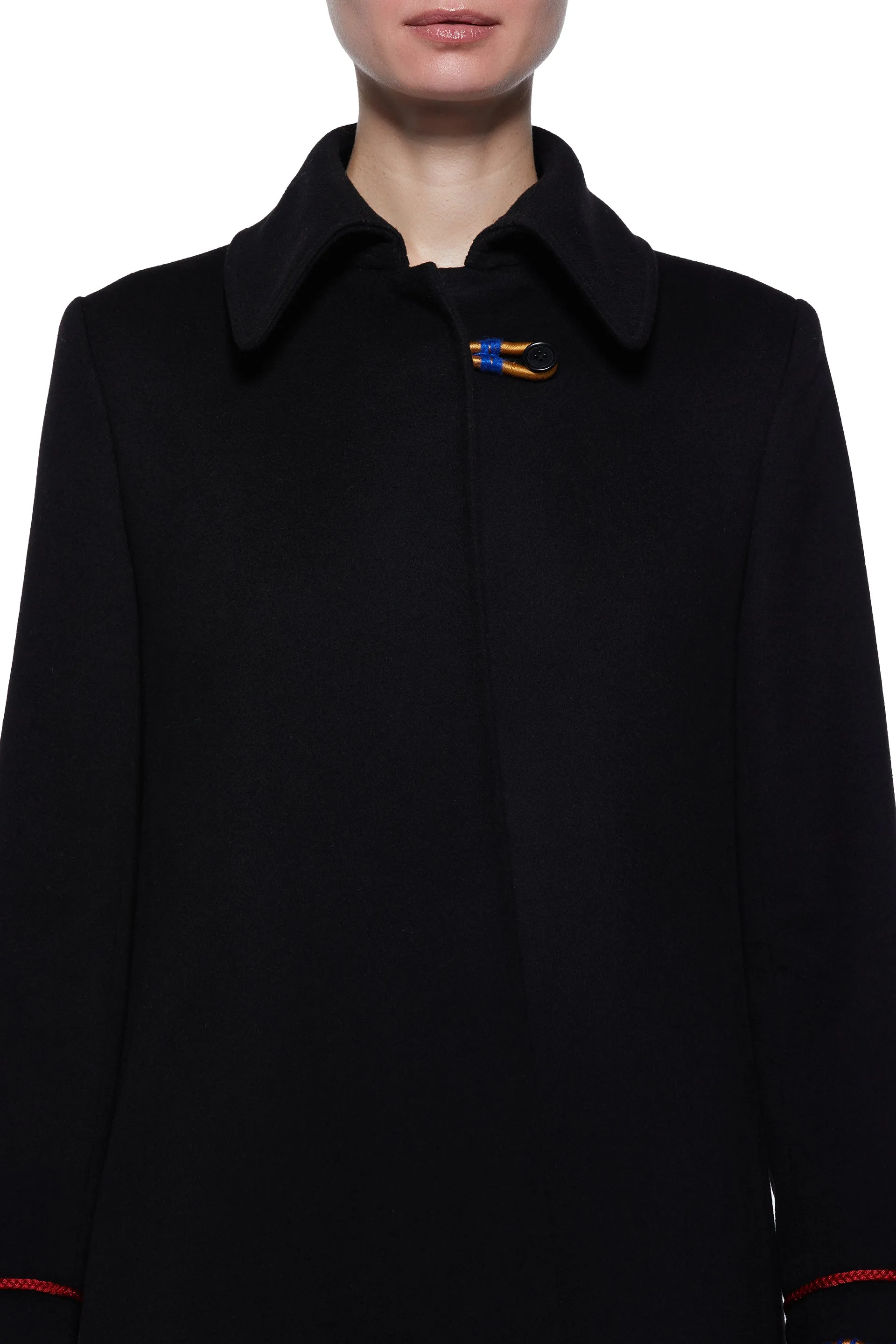 Matrona Coat in Black Lightweight Cashmere