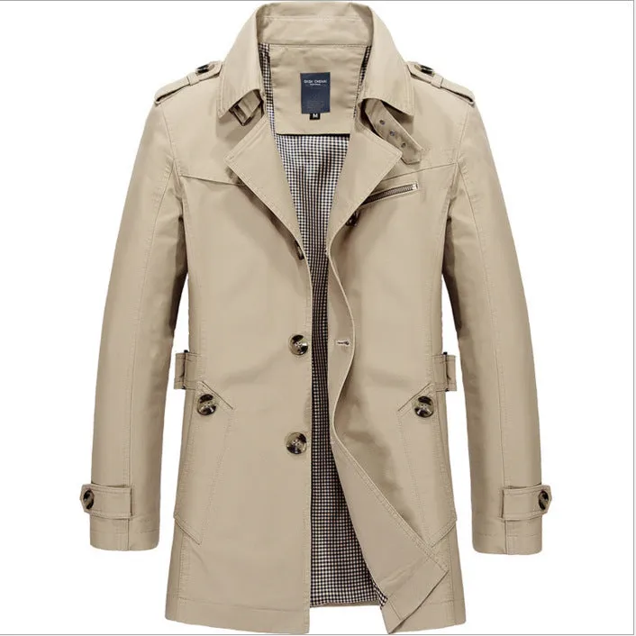 Men's Mid-Length Light Coat