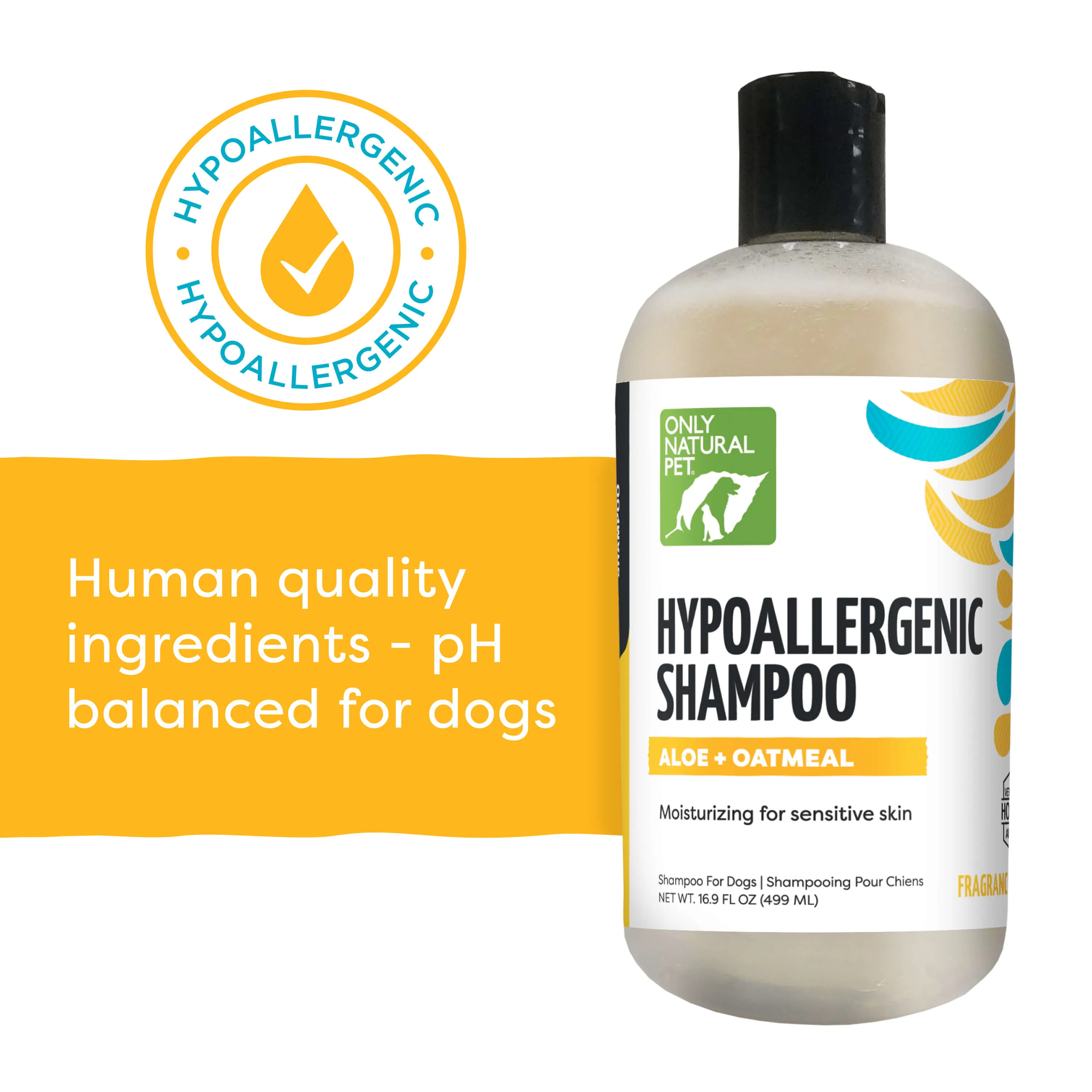 Only Natural Pet Hypoallergenic Shampoo Aloe   Oatmeal for Dogs