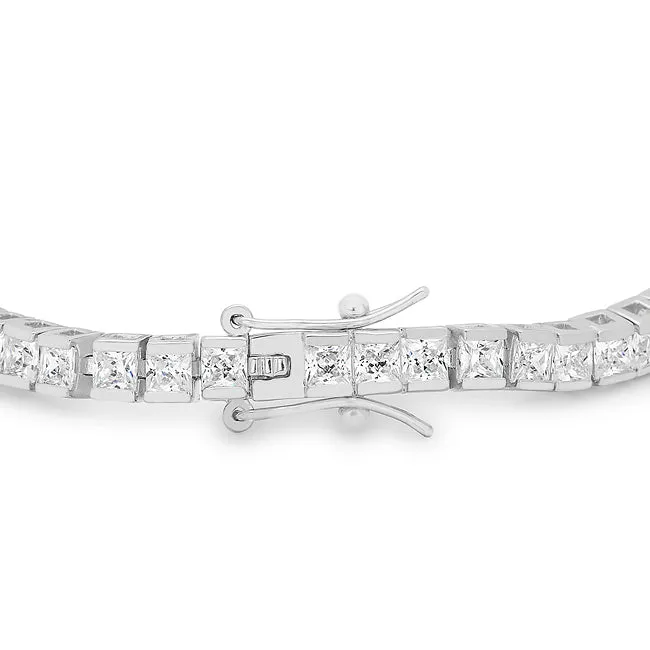 Princess Cubic Zirconia Tennis Bracelet