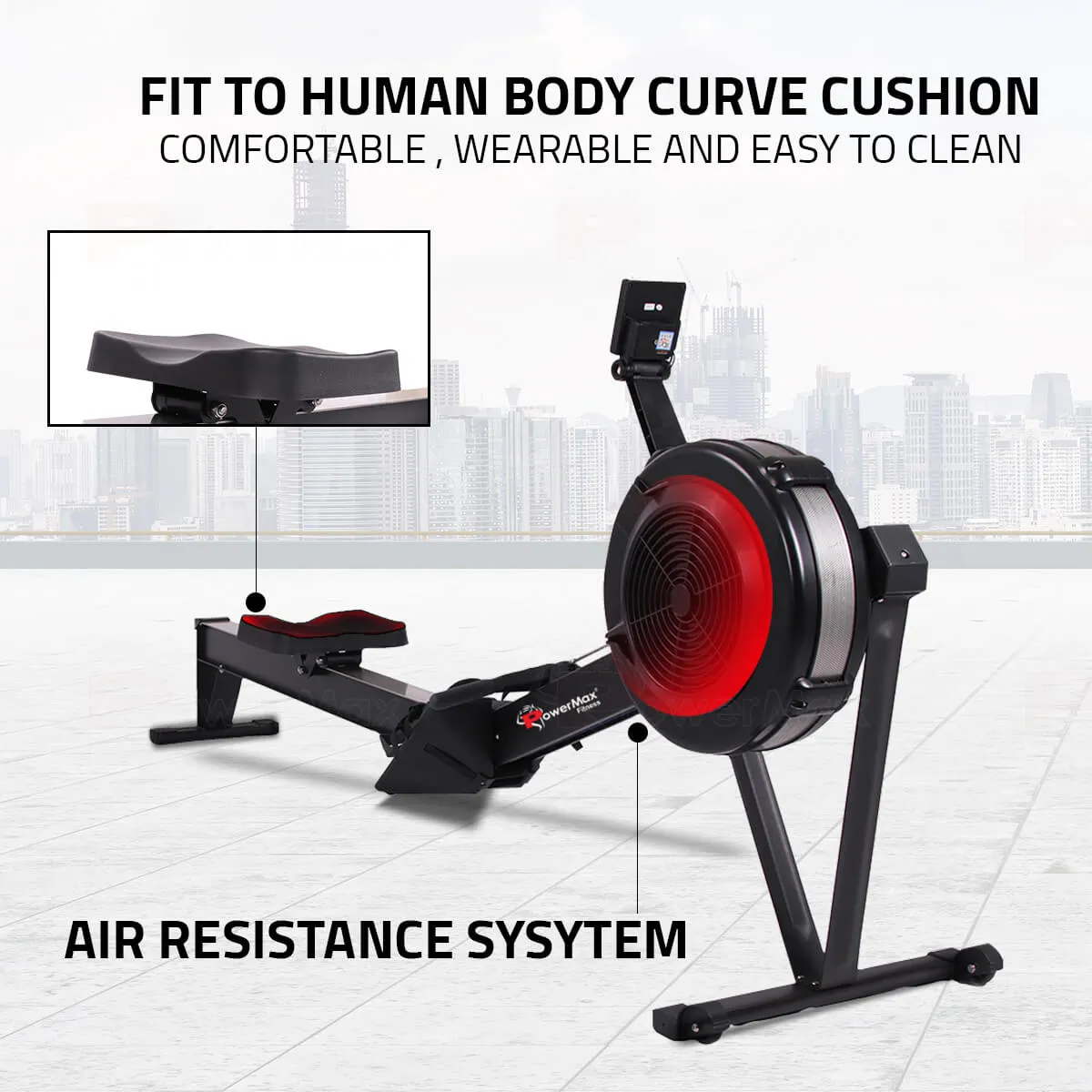 RAC-2500 Air Rowing Machine with LCD Display for Commercial use