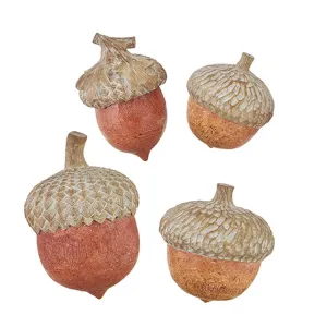 Raz Imports 2022 Autumn Abundance 6" Acorns, Set of 4