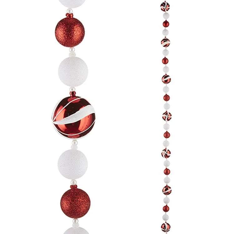 Raz Imports 2022 Merrymint 6' Peppermint Ball Garland