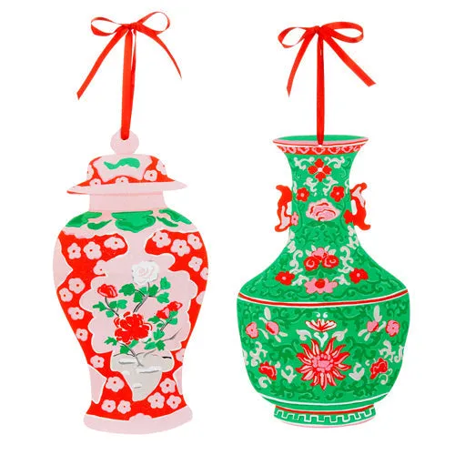 Raz Imports 2023 Charming Holiday 14.25" Ginger Jar Ornament, Asst of 2