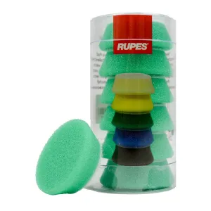 Rupes Bigfoot Nano iBrid Green Medium Polishing Pad 30/40mm Foam Hook On 9.BF40J 6 Pack