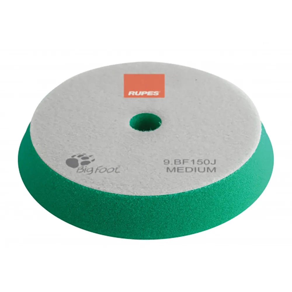 RUPES Green Intermediate Foam Cutting Pad 150mm Polishing Bigfoot Hook & Loop