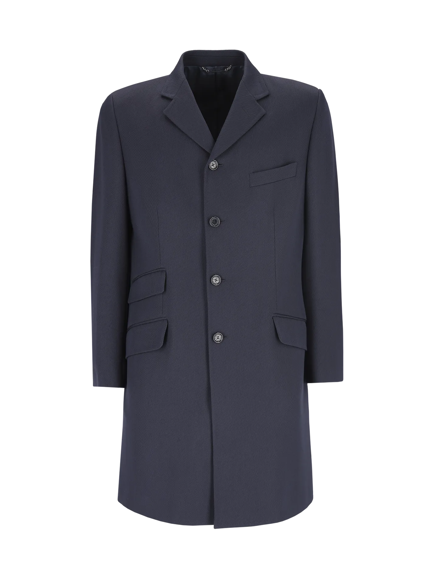 single-breasted wool coat