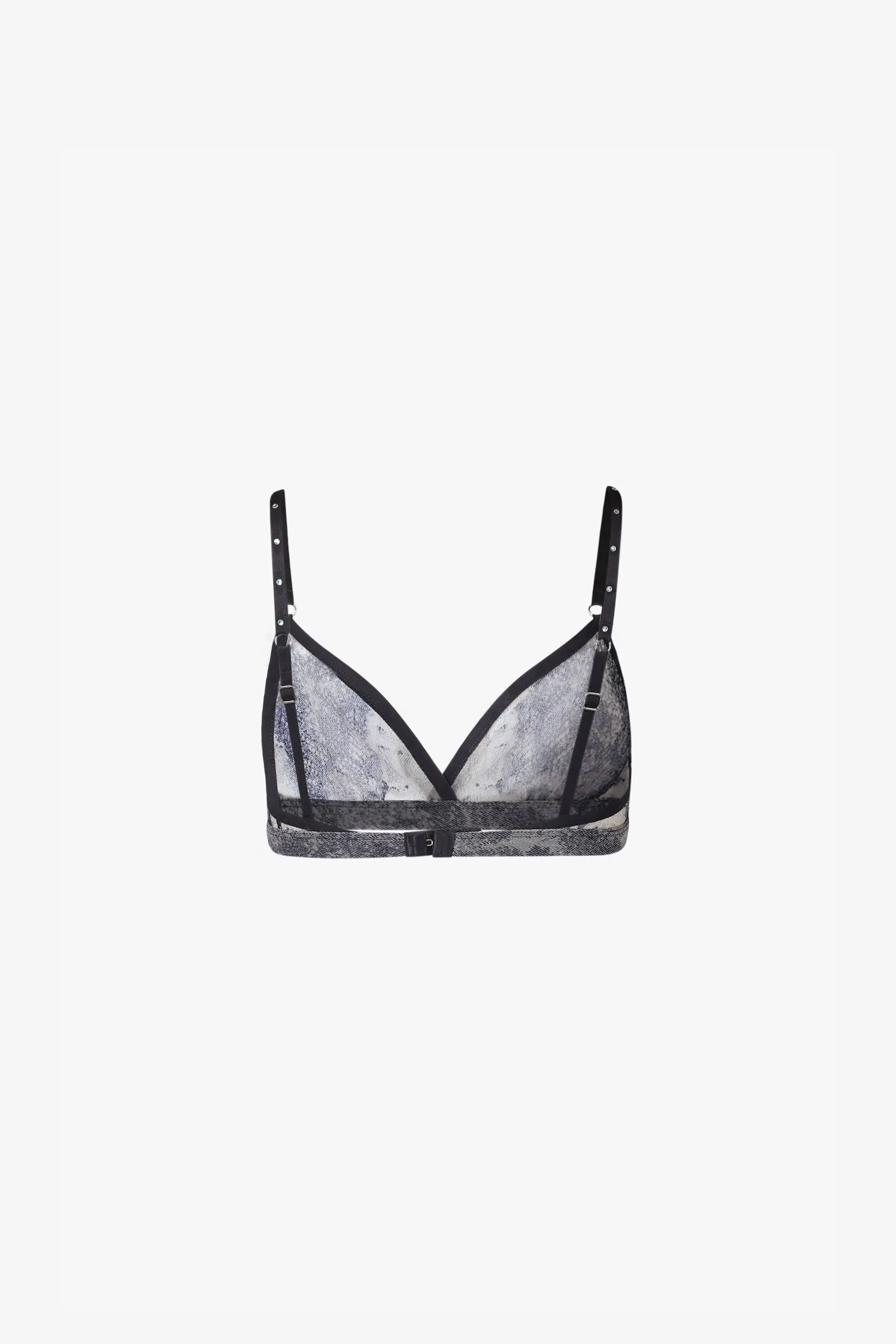 Snake Mesh Crystal Bra