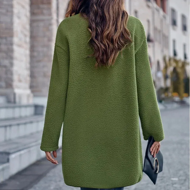 Solid Color Long Sleeve Casual Formal Autumn Winter Fashion Coats