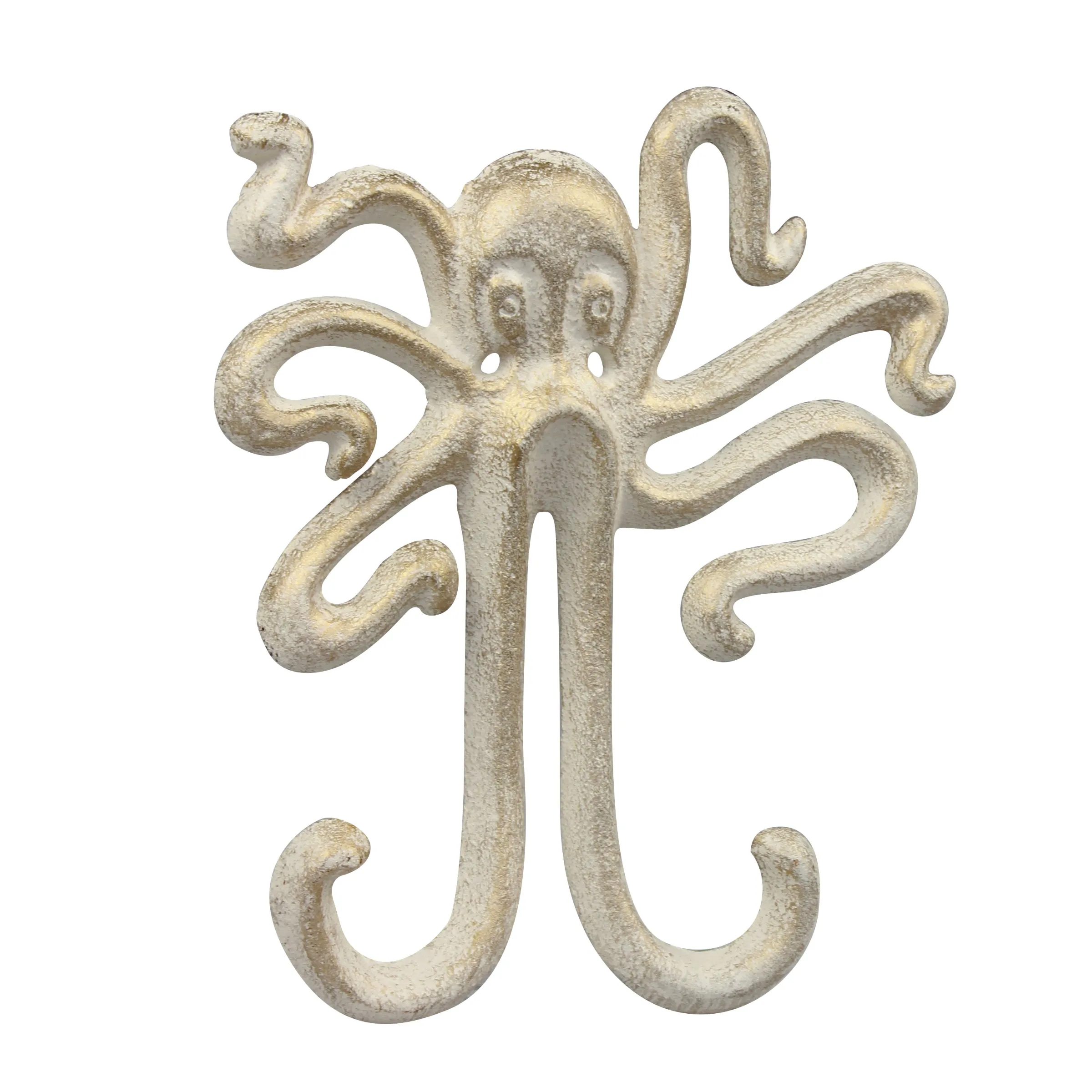 Stonebriar Decorative Cast Iron Octopus Double Wall Hook (WS)