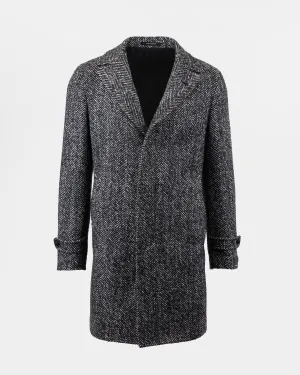 Thomas Coat - Black and White herringbone