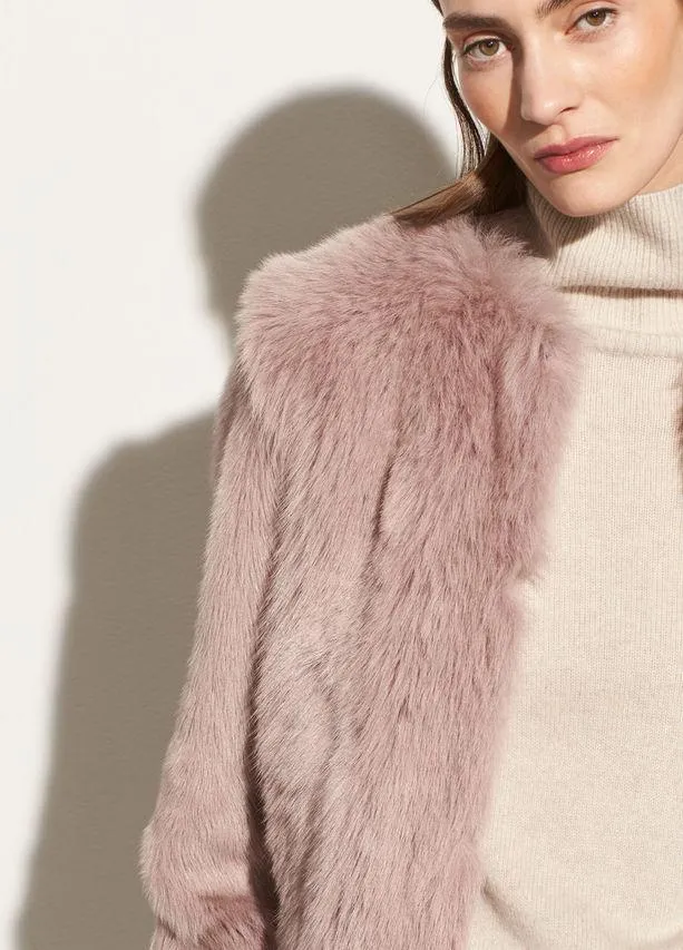 Vince - Cropped Shearling Jacket Mauve