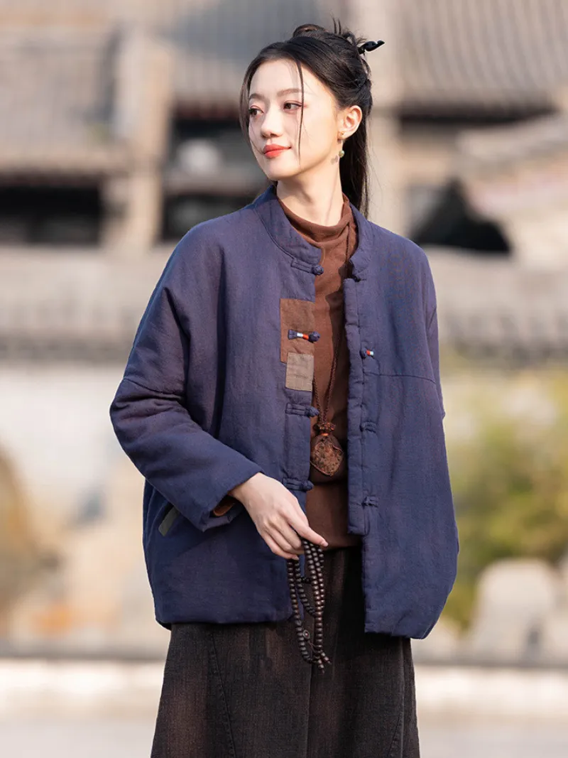 Women's Vintage Comfort and Style Disc Button Coat